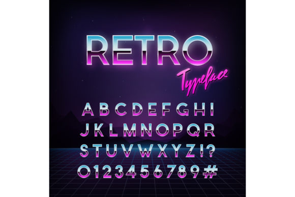 Download Futuristic Retro Typeface - Typeface Collection